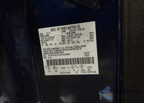 2012 Ford F-150 Xlt z USA, uszkodzony, nr VIN 1FTFX1ET3CFA32893